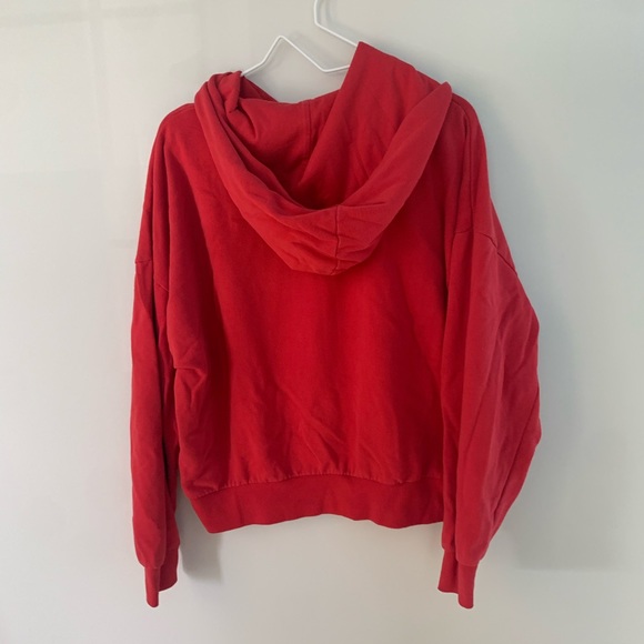 Pacsun Beverly Hills distressed hoodie red size small - Picture 2 of 3